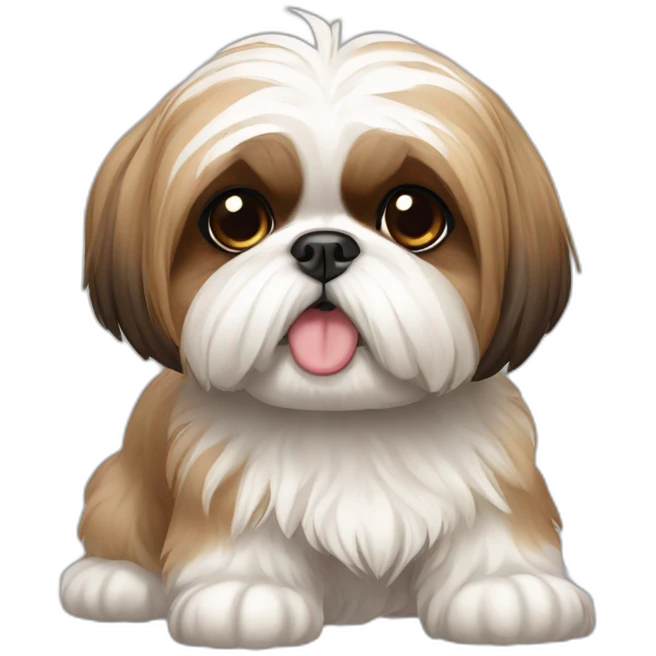 Dog American Shih Tzu full-body emoji