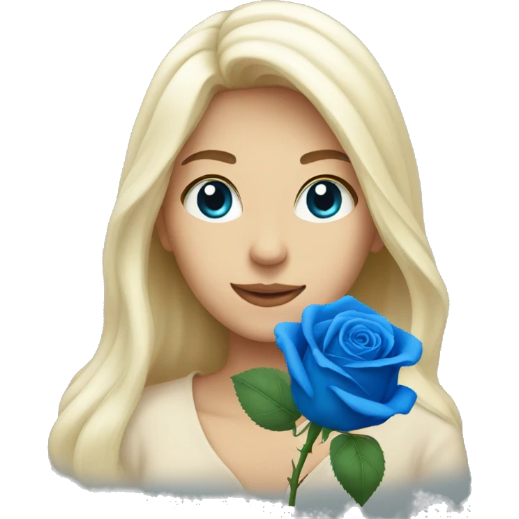 Blue rose emoji