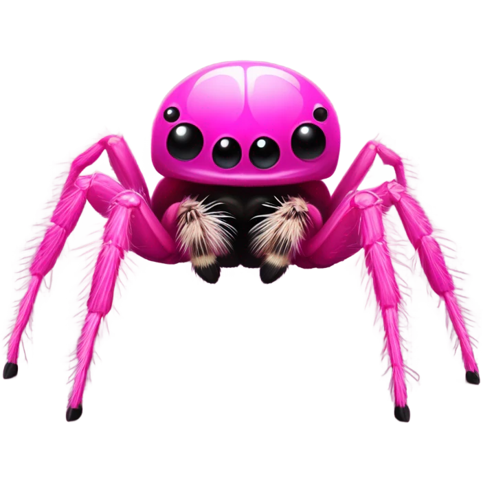 pink fat jumping spider  emoji
