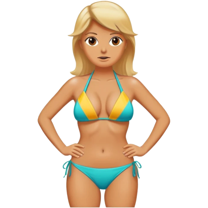 Trump wearing a bikini emoji