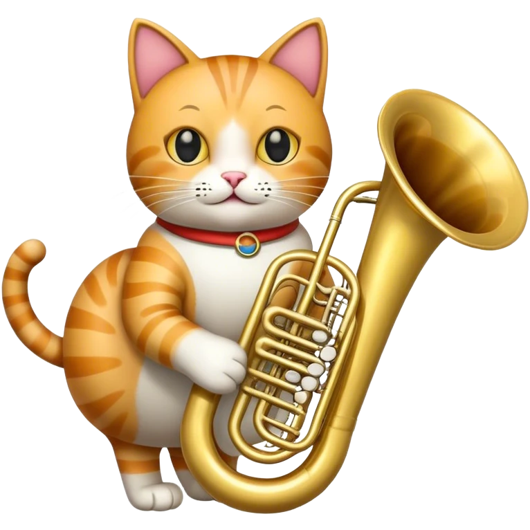 Cat with a tuba emoji