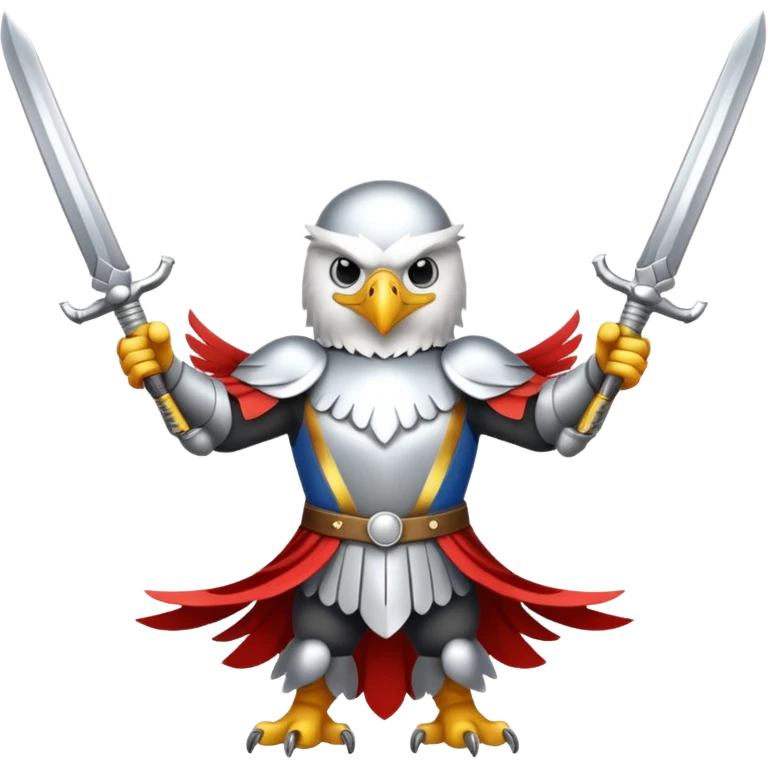 Silver eagle with crossed sabers emoji