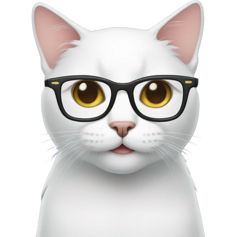 A cat with glasses emoji