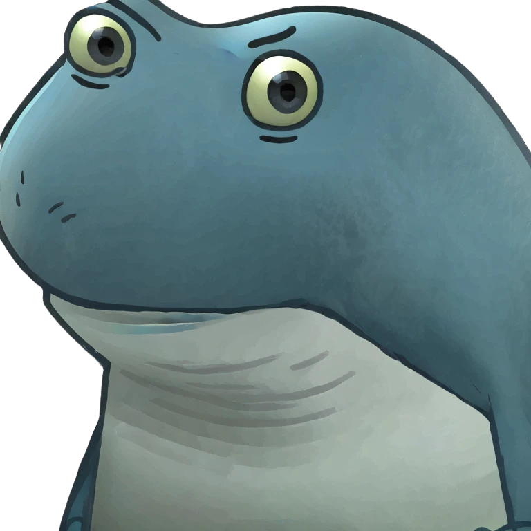 Fantasy blue creature emoji
