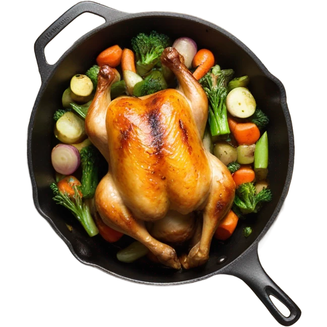 Skillet-Roasted Chicken with Spring Vegetables emoji