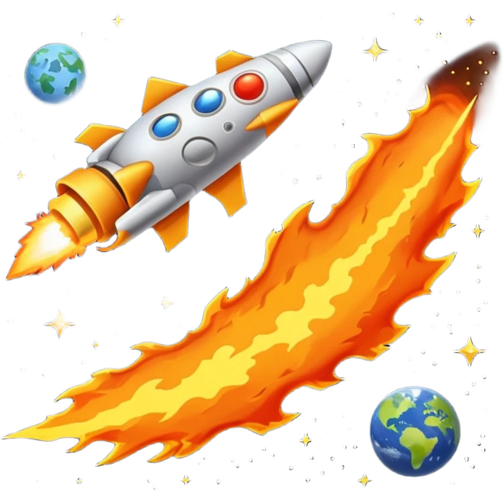 meteoroid falling in space emoji