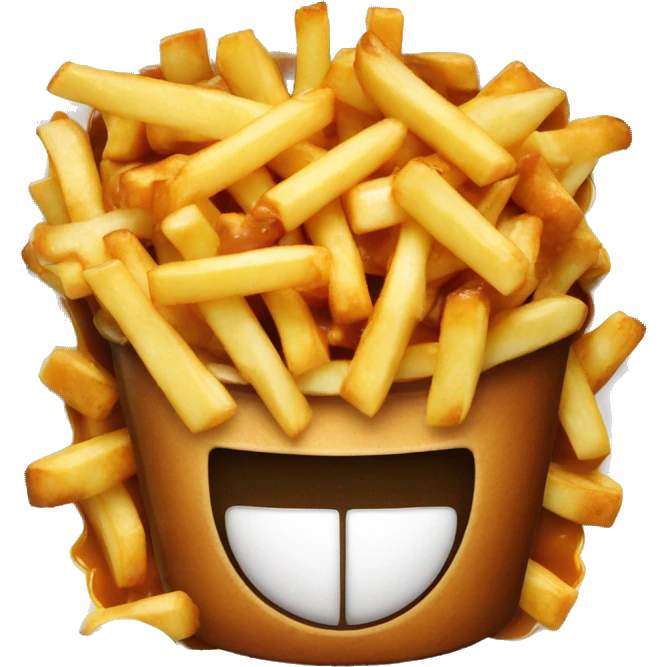 Poutine qui mange une poutine emoji