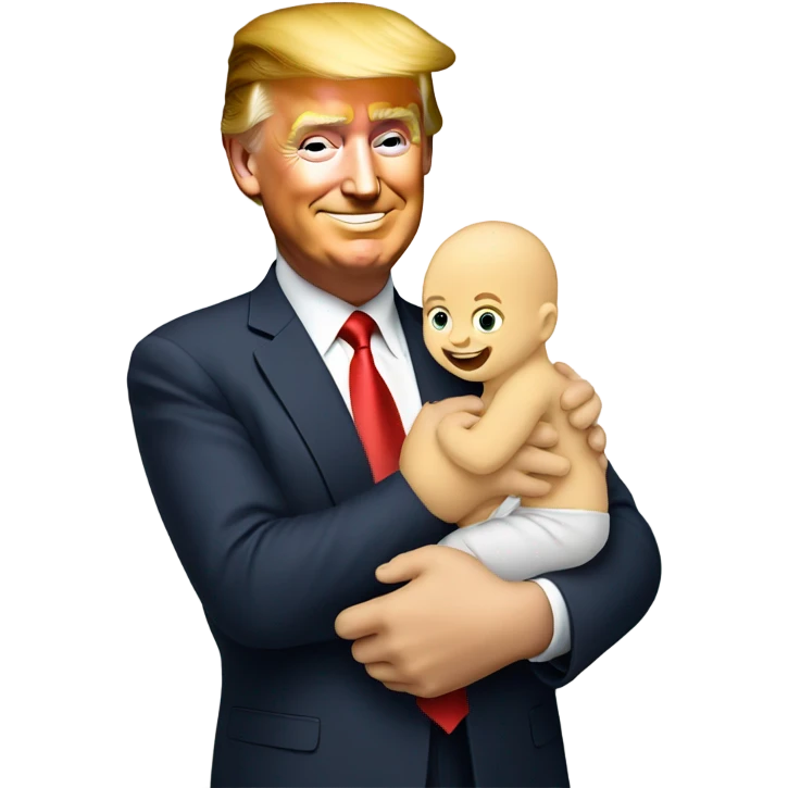 trump holding baby emoji