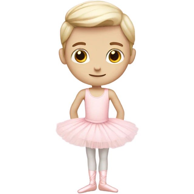 Soft pink ballerina boy pale skin emoji