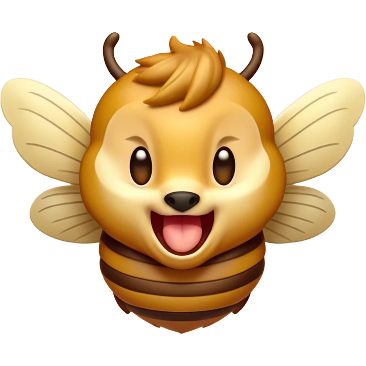 Cinematic Cute Yawning Hornet Portrait Emoji, Head tilted slightly with a dramatic, wide-open yawn, showcasing a small, striped body with softly drooping wings and sleepy, half-closed eyes, Simplified yet irresistibly adorable features, highly detailed, glowing with a soft, cozy glow, high shine, relaxed yet expressive, stylized with a dash of whimsical insect charm, soft glowing outline, capturing the essence of a drowsy yet affectionate hornet that appears ready to stretch out for a nap! emoji