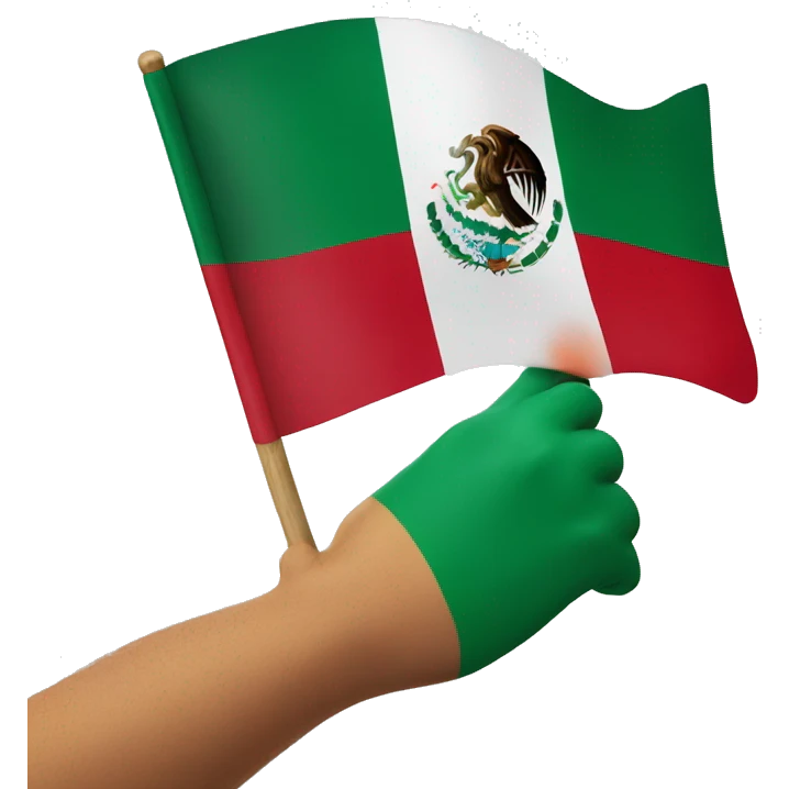 mexican flag in my hand emoji