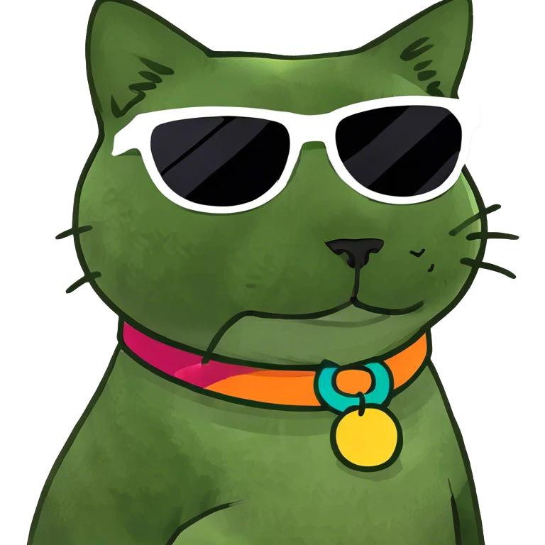 Cat with sunglasses emoji