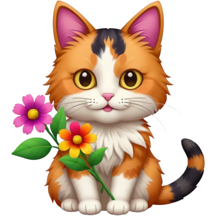 cat with flowers emoji