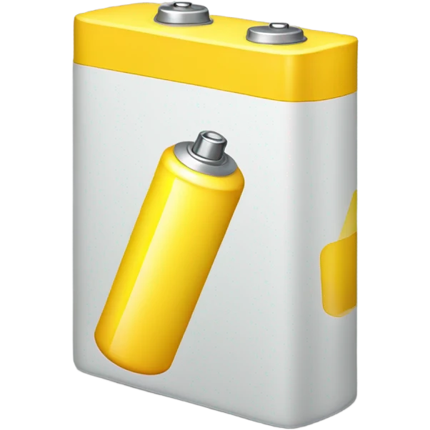Serious yellow battery emoji