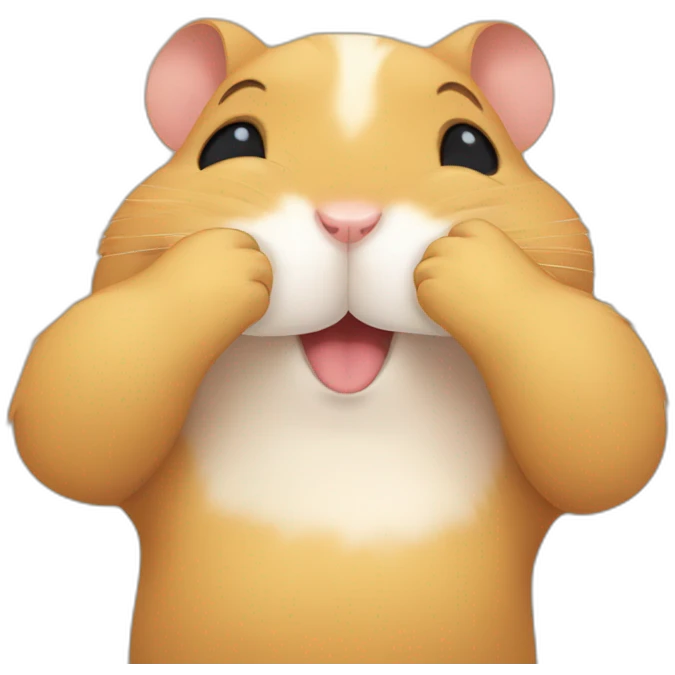 hampster covering his eyes with his paws emoji