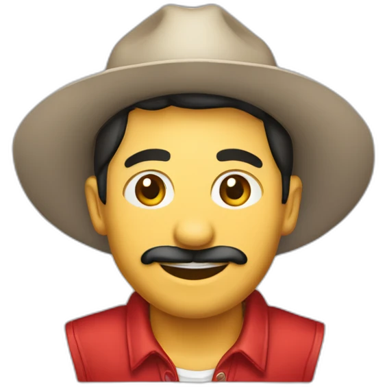 Vendedor de loja camisa vermelha  emoji