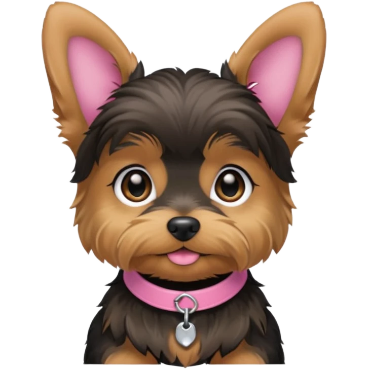 Female yorkie puppy floppy ears emoji