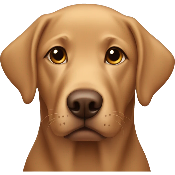 Lite brown Labrador with hearts in his eyes emoji