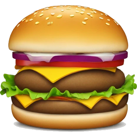 Burger but top bun has mouse ears emoji
