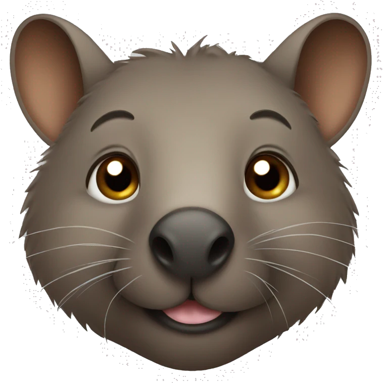Cute brown wombat emoji