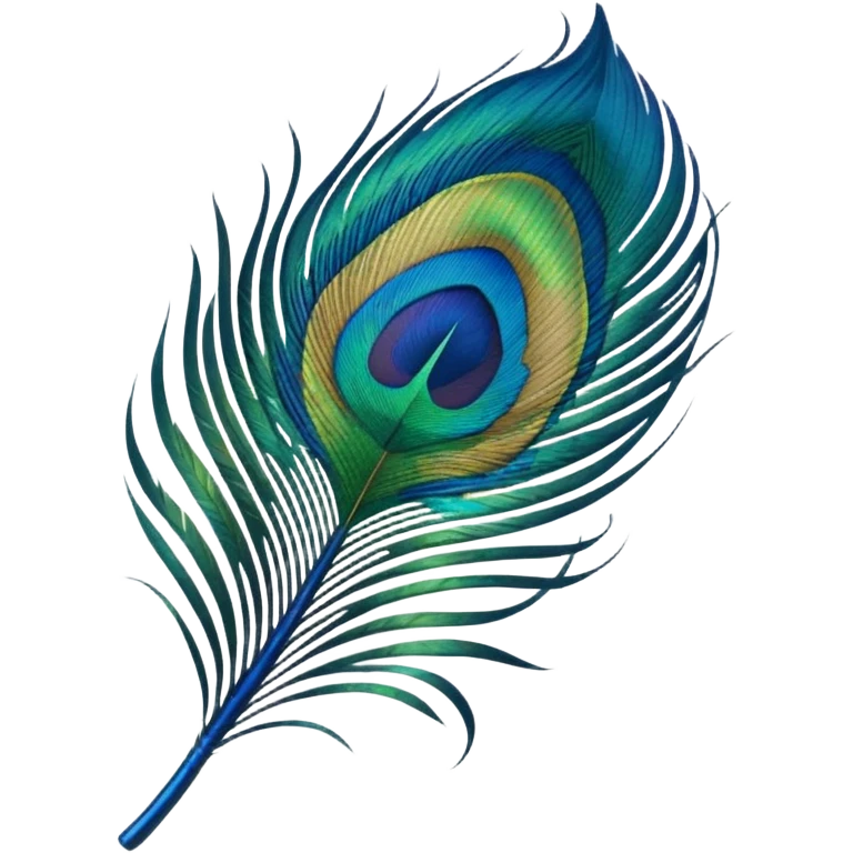 Peacock feather emoji