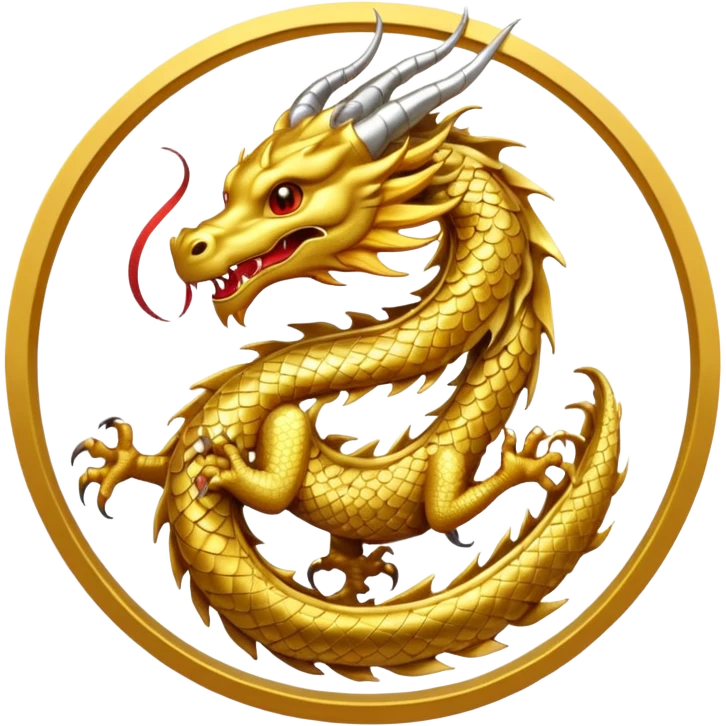 make the dragon circling this japanese symbol 滅 emoji