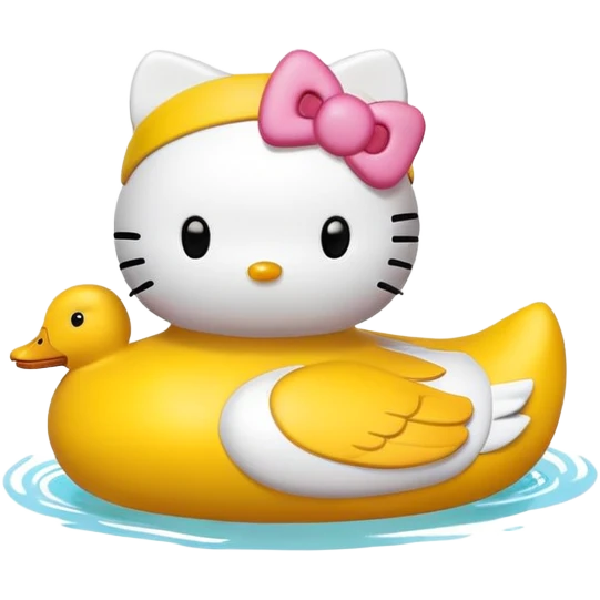 Hello kitty en canard emoji