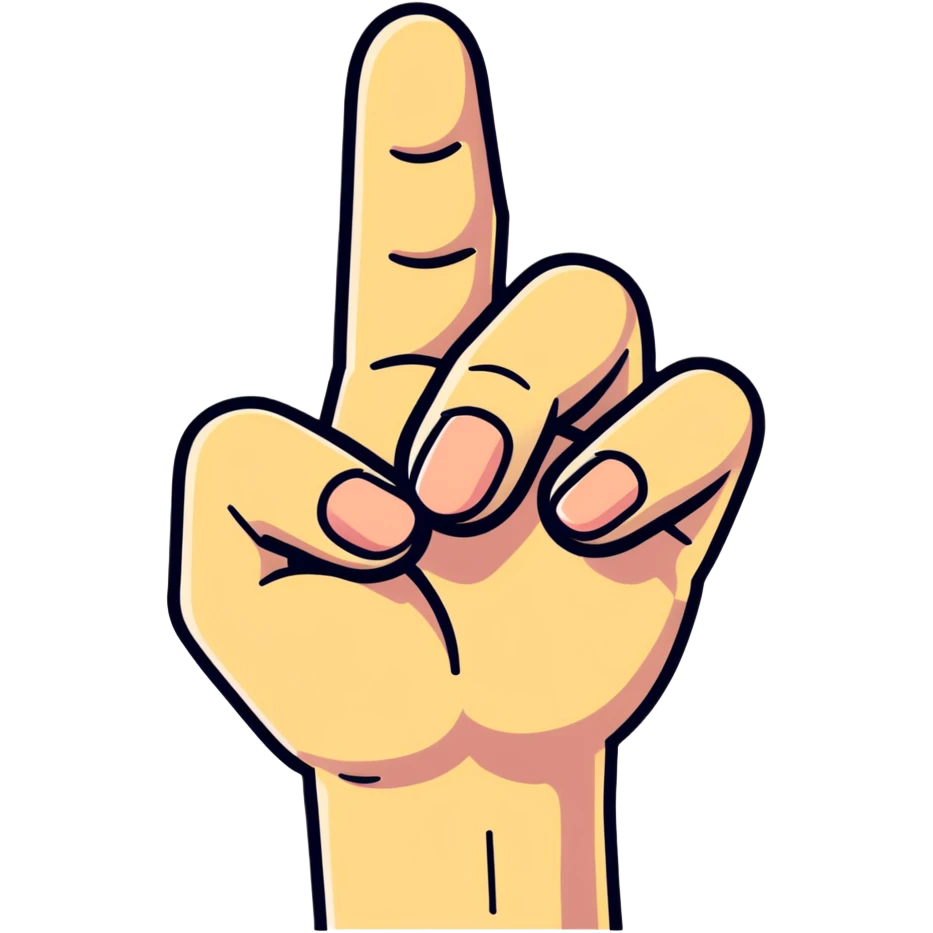 Middle fingers emoji