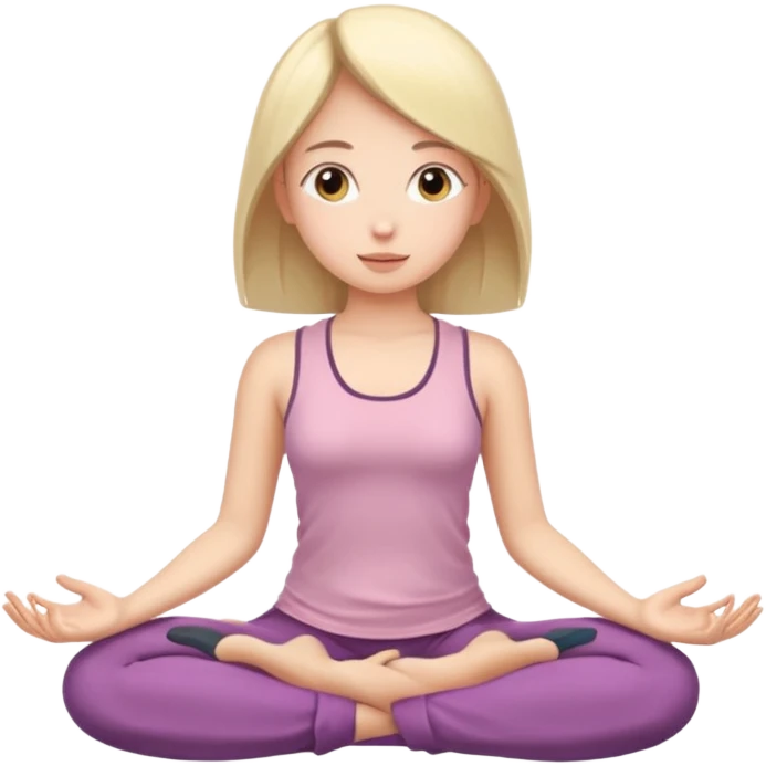 девочка сидит в позе лотоса и дышит emoji