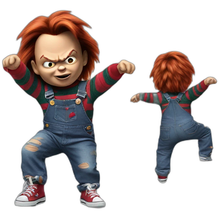 Chucky twerking emoji