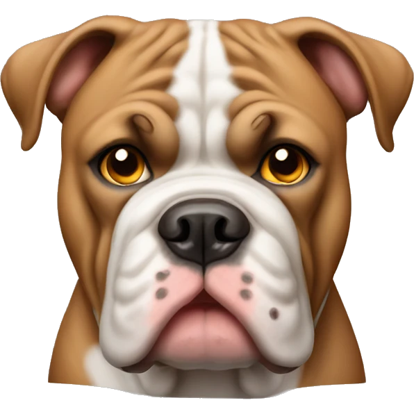 brown old english bulldog emoji
