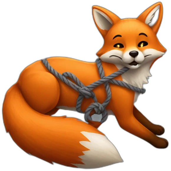 Fox tied up emoji