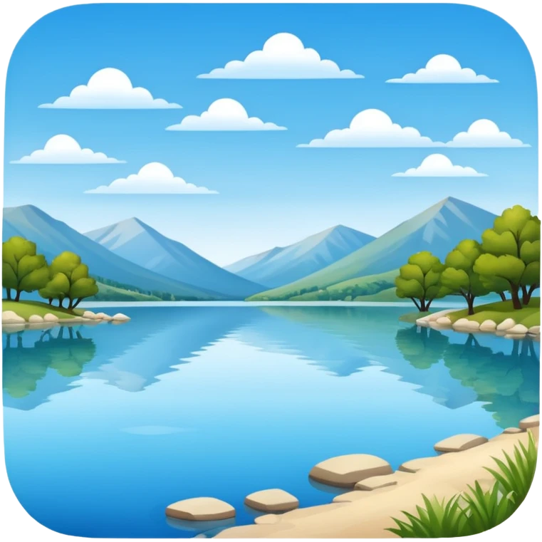 real lake landscape emoji
