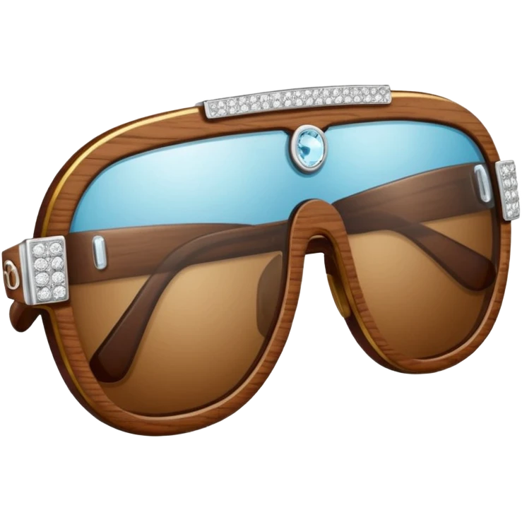 Iced out Cartier wood glasses  emoji
