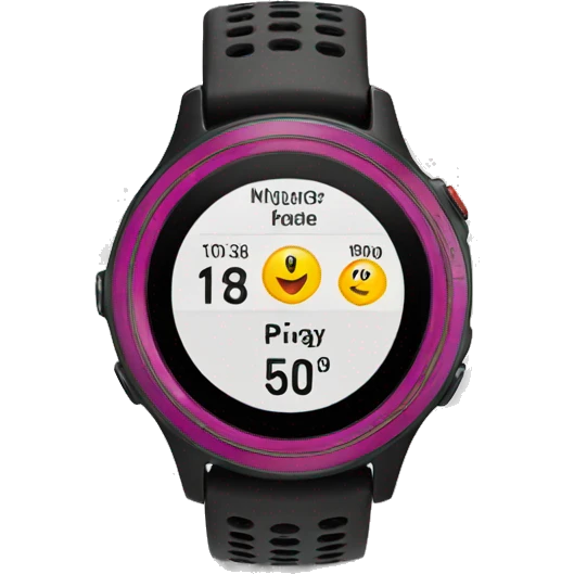 Garmin running watch  emoji