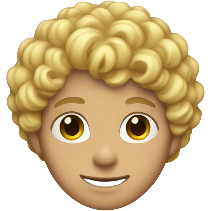 Blonde curly haired boy emoji