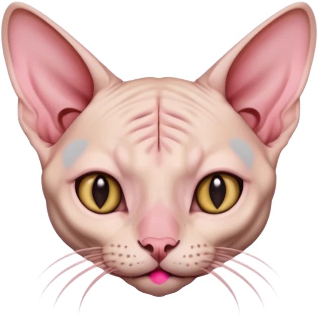 Sphynx cat naughty nosepicking emoji