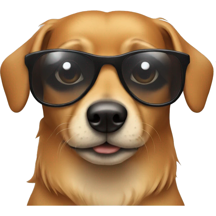 Keeshund with sunglasses on emoji