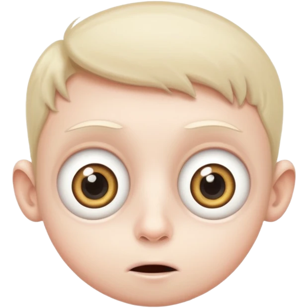Little man with three big eyes emoji
