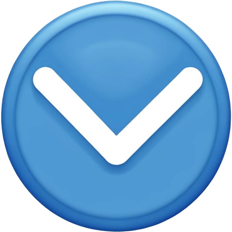 A blue circle with a white tick in the middle  emoji