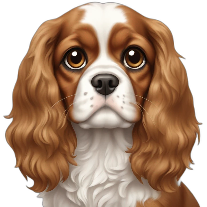 King Charles spaniel puppy Blenheim emoji