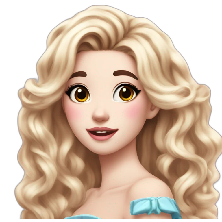 belle delphine winking with makeup emoji