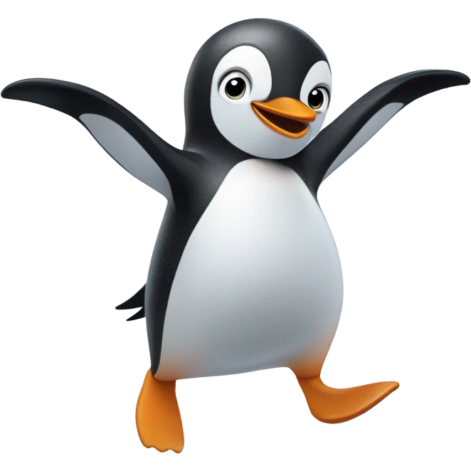 Penguin ice skating  emoji