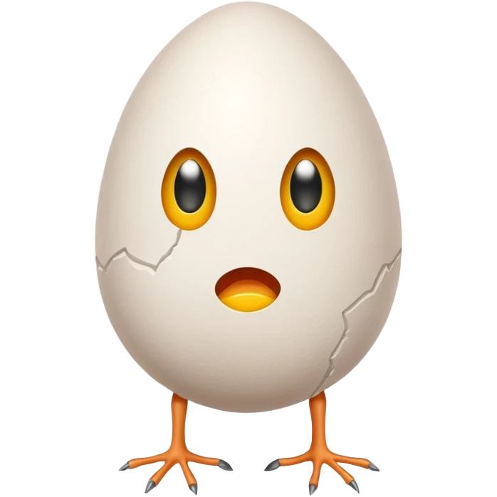 Huevo con piernas  emoji
