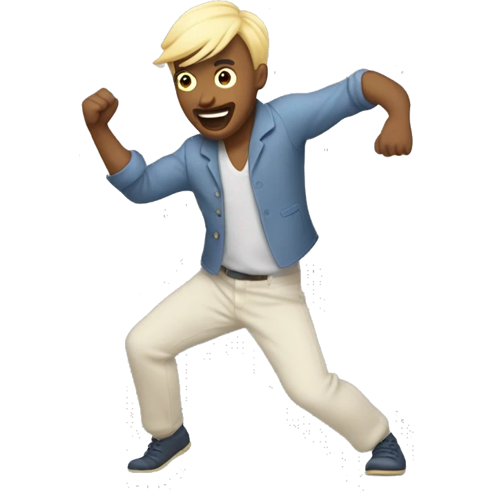 man dancing but the dance moves are like he’s punching downward emoji