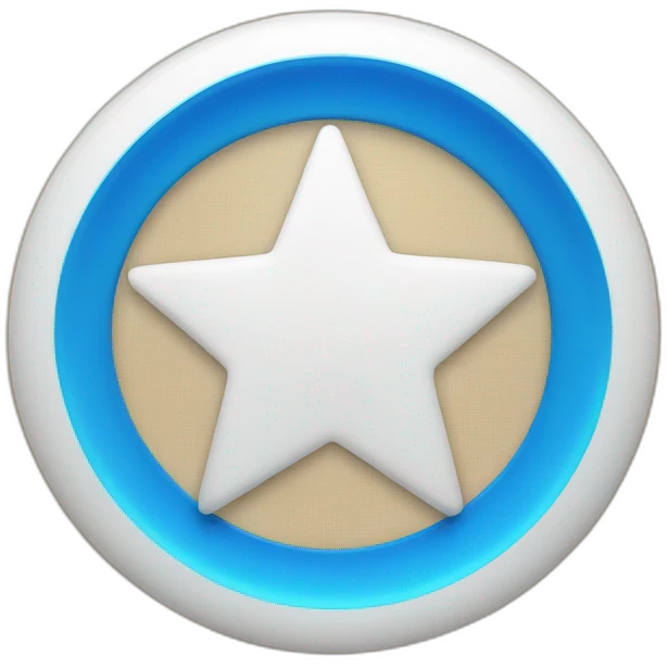 White Star with blue cercle emoji