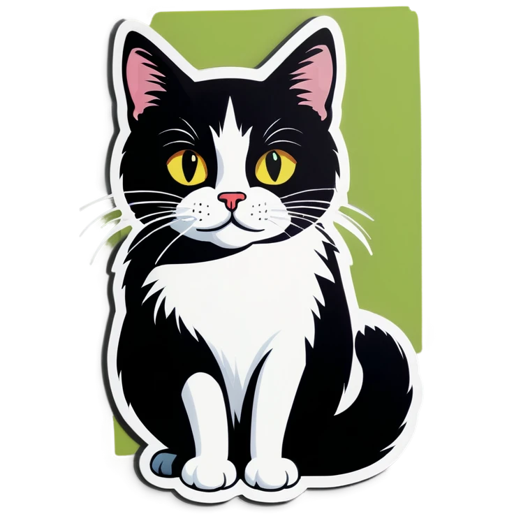 Black and white cat  emoji
