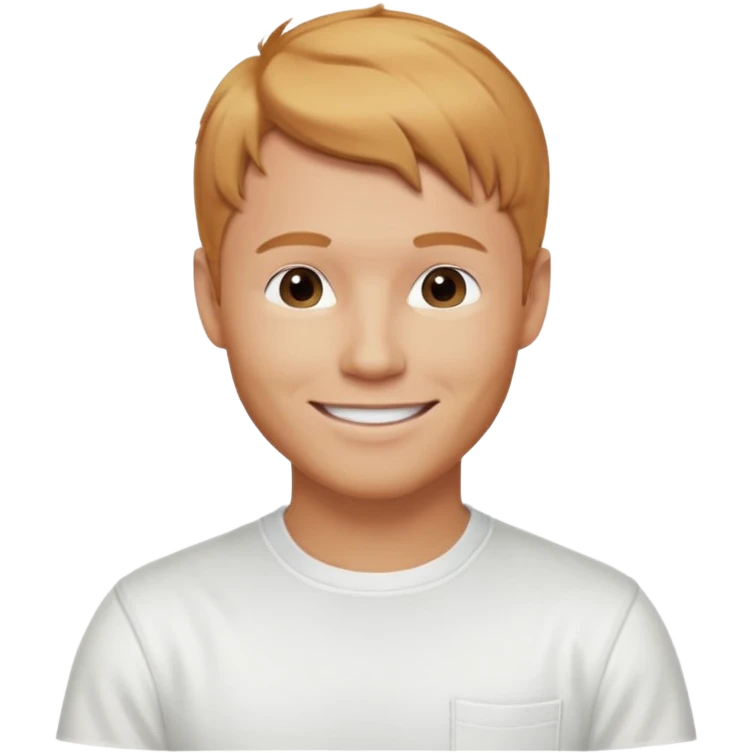 Brian Littrell from Backstreet Boys with reddish blonde hair, white outfit emoji