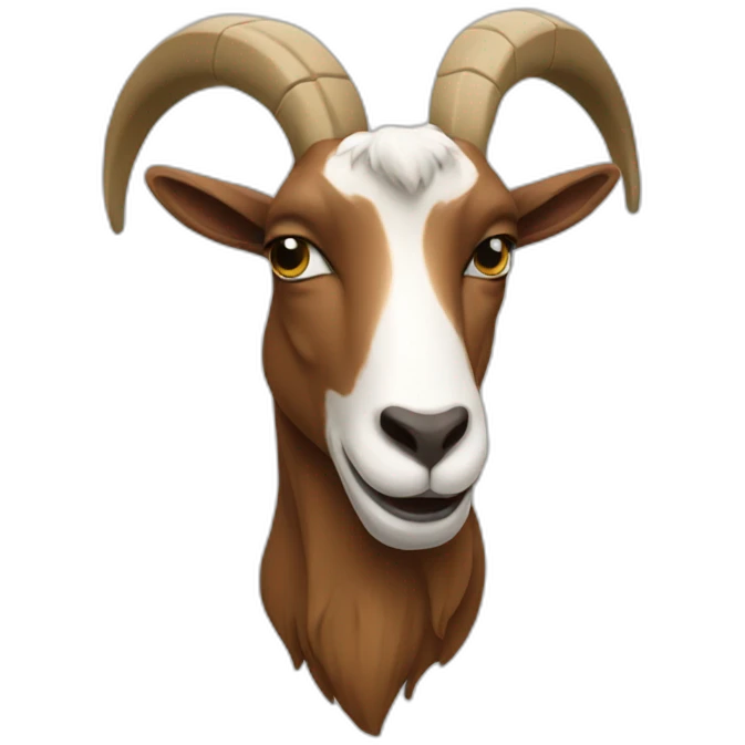 A football goat emoji