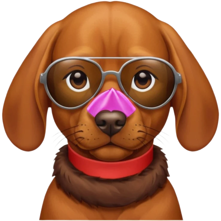 Vizsla with sunglasses emoji